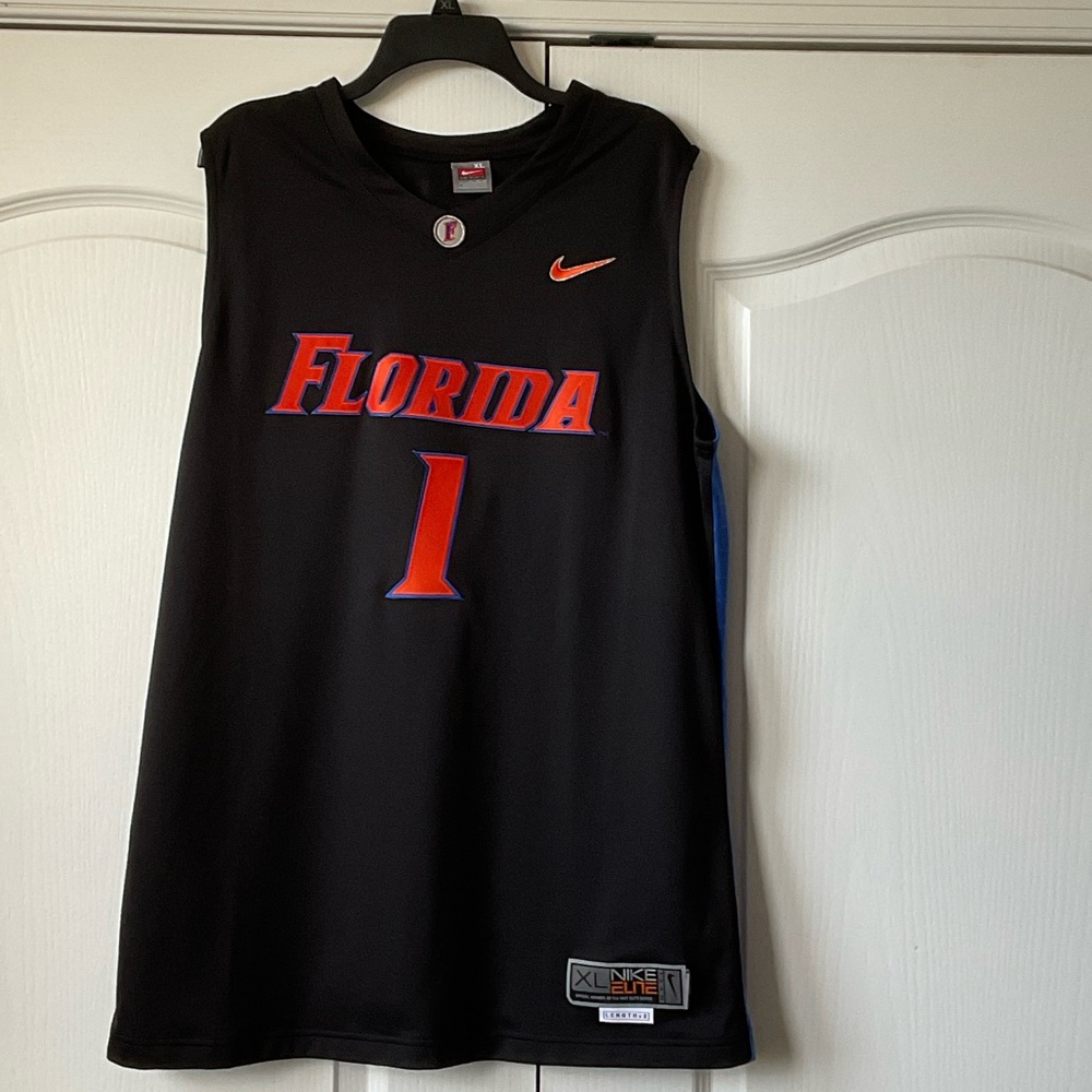 Nike Black and Orange Florida Basketball Jersey